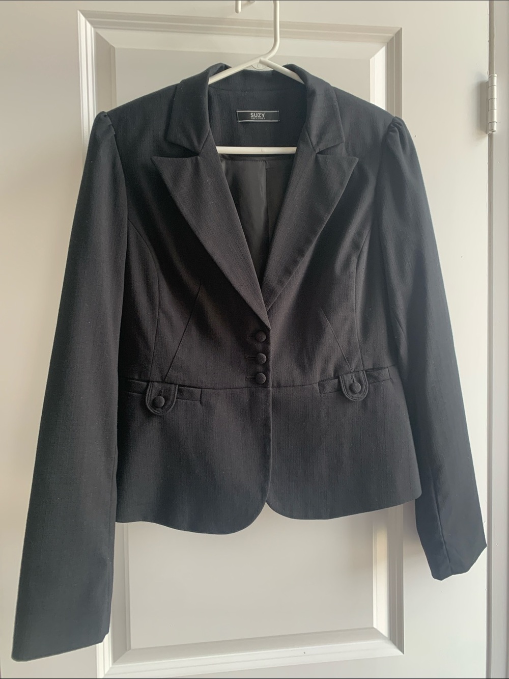 Suzy Shier Black Women's Tailored Blazer Jacket